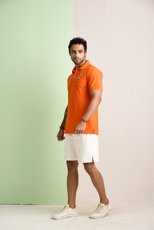 ORANGE "1" REGULAR POLO